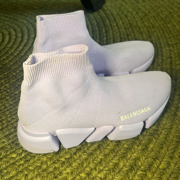 Balenciaga Speed Runner Lavender Sock Sneakers - Picture 1 of 6